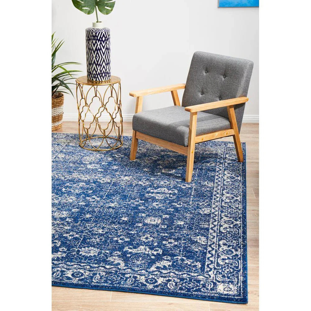 Evoke Oasis Navy Transitional Rug - ICONIC RUGS