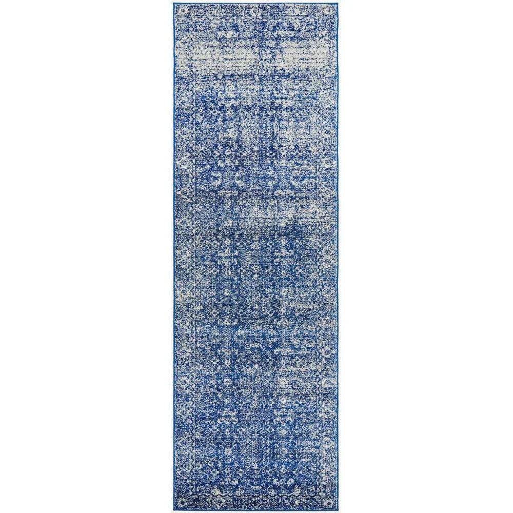 Evoke Oasis Navy Transitional Runner Rug - ICONIC RUGS