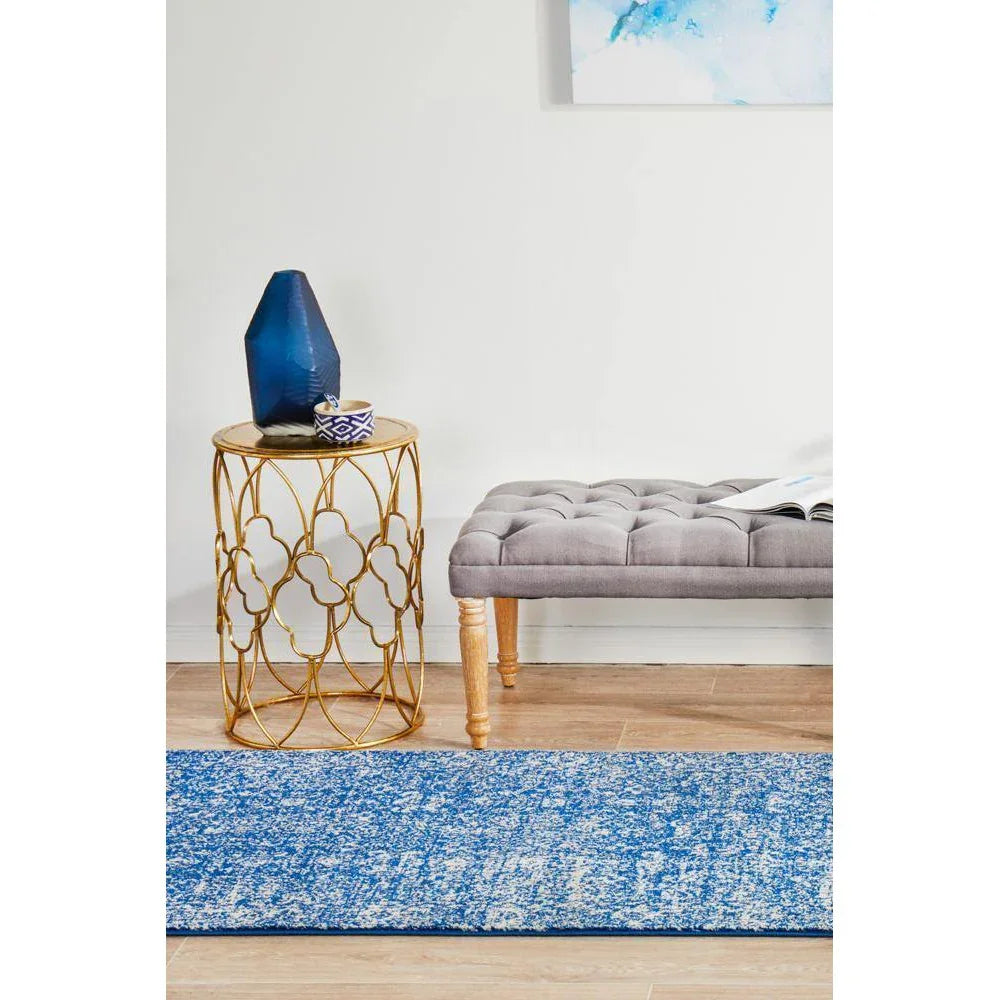 Evoke Oasis Navy Transitional Runner Rug - ICONIC RUGS