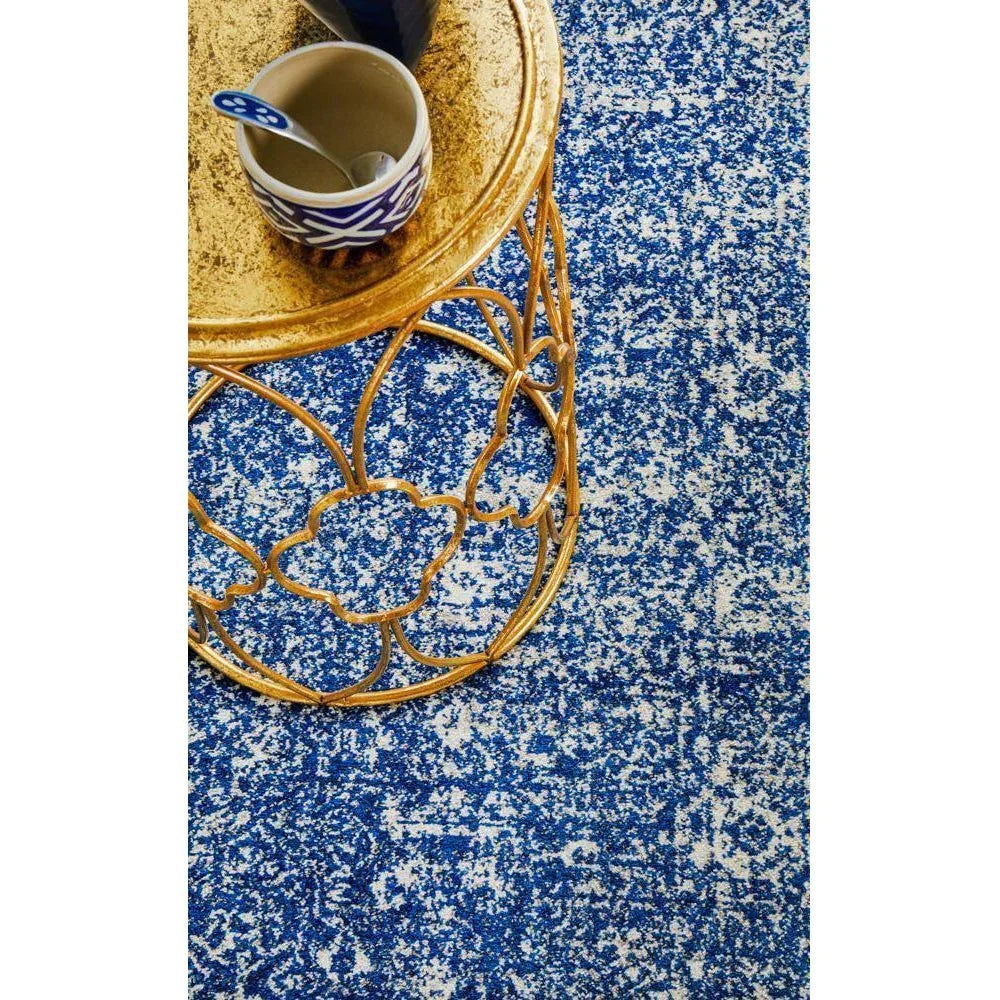 Evoke Oasis Navy Transitional Runner Rug - ICONIC RUGS
