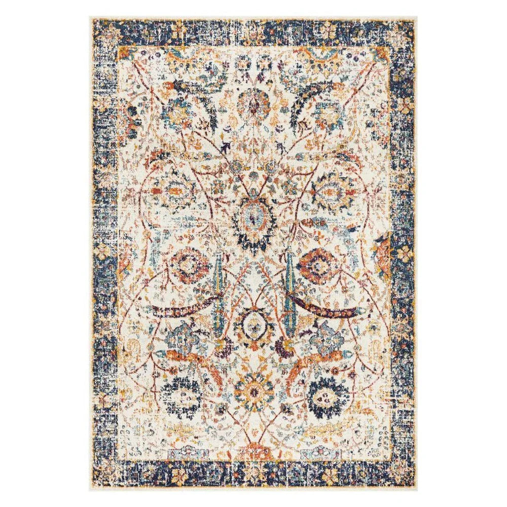 Evoke Peacock Ivory Transitional Rug - ICONIC RUGS