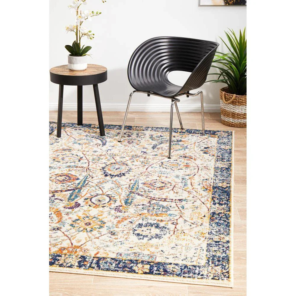 Evoke Peacock Ivory Transitional Rug - ICONIC RUGS