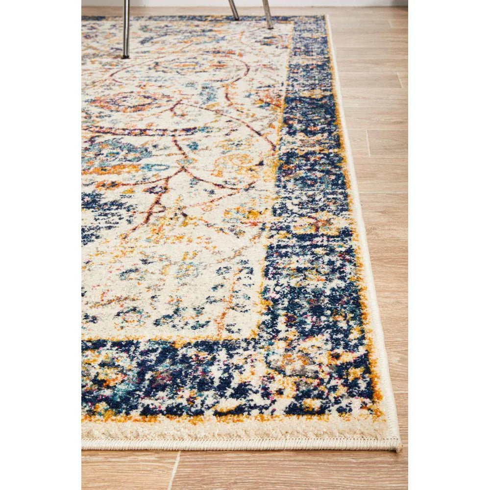 Evoke Peacock Ivory Transitional Rug - ICONIC RUGS