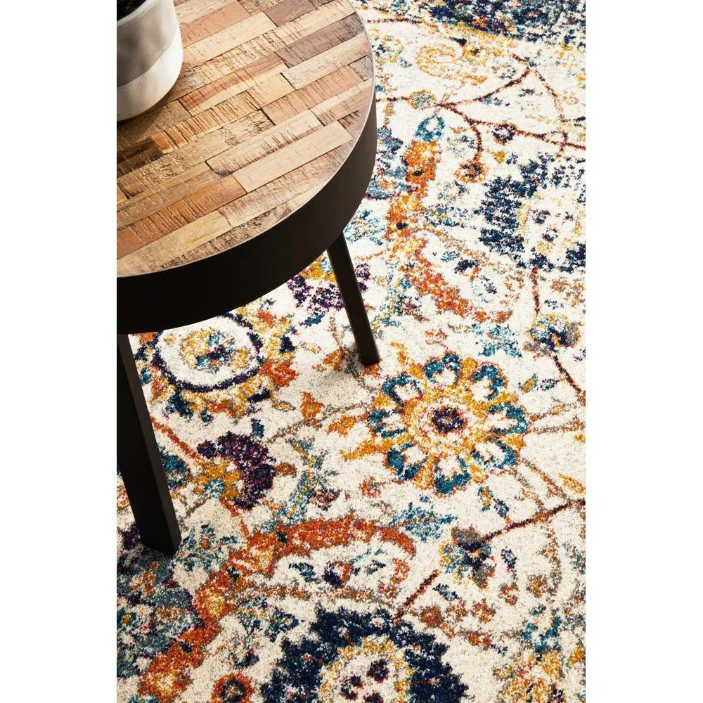 Evoke Peacock Ivory Transitional Rug - ICONIC RUGS