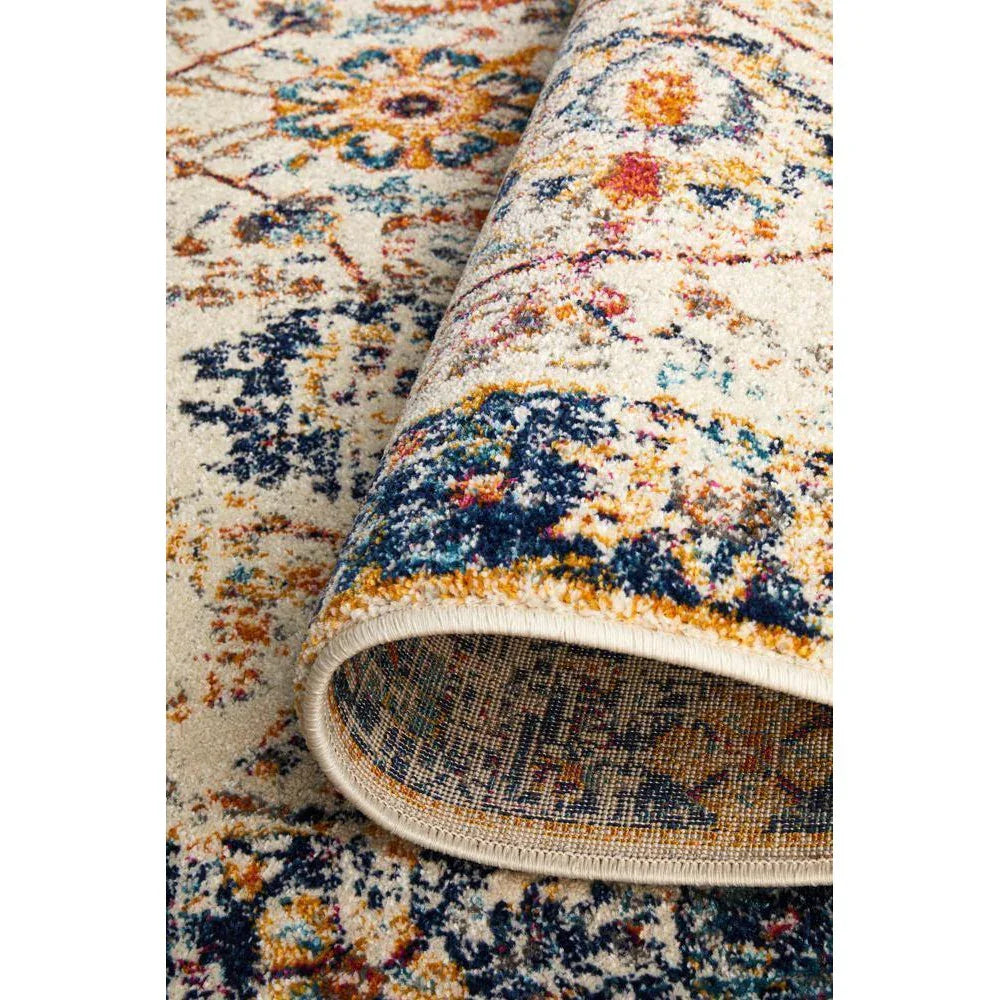 Evoke Peacock Ivory Transitional Rug - ICONIC RUGS