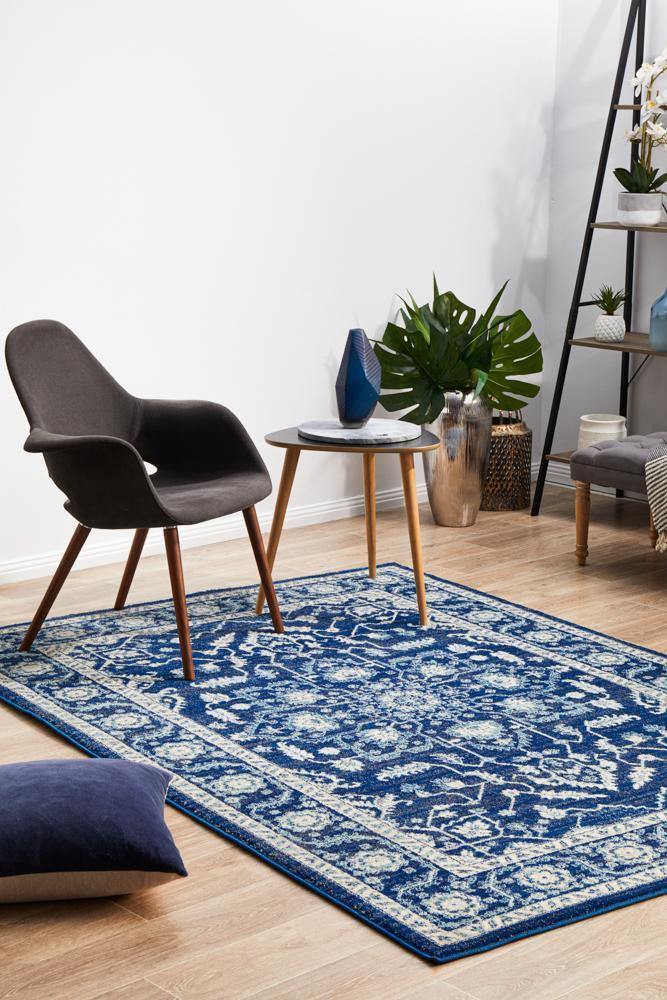 Evoke Release Navy Transitional Rug - ICONIC RUGS