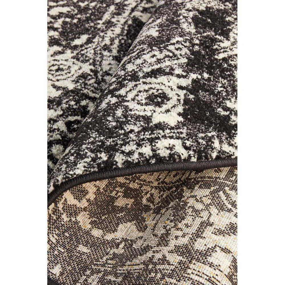 Evoke Scape Charcoal Transitional Round Rug - ICONIC RUGS