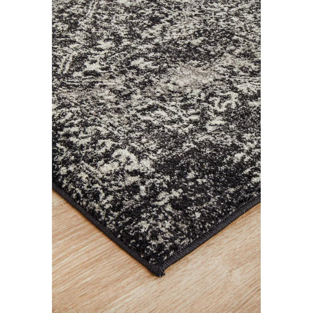 Evoke Scape Charcoal Transitional Runner Rug - ICONIC RUGS