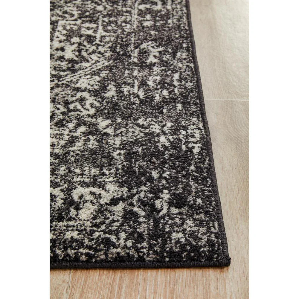 Evoke Scape Charcoal Transitional Runner Rug - ICONIC RUGS