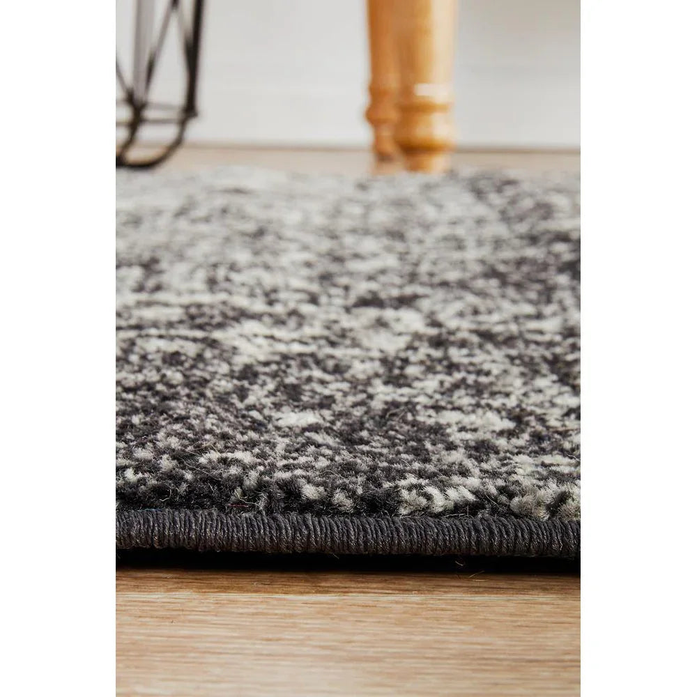 Evoke Scape Charcoal Transitional Runner Rug - ICONIC RUGS