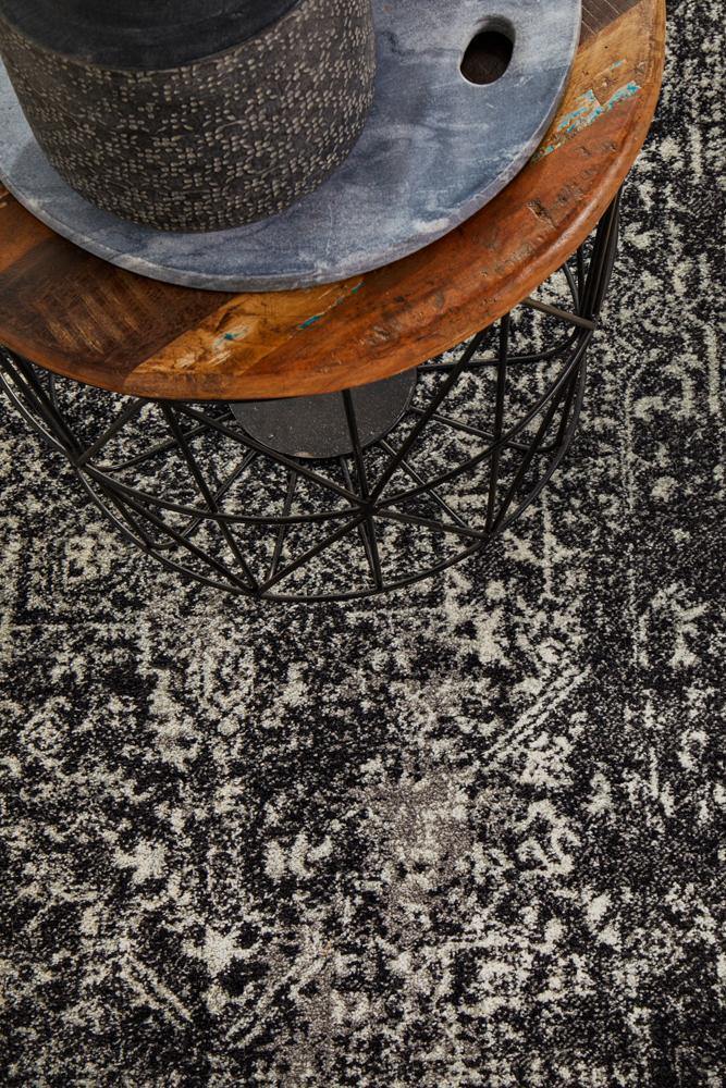 Evoke Scape Charcoal Transitional Runner Rug - ICONIC RUGS