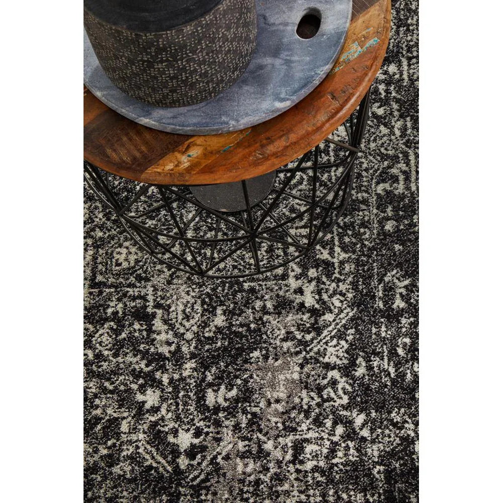 Evoke Scape Charcoal Transitional Runner Rug - ICONIC RUGS