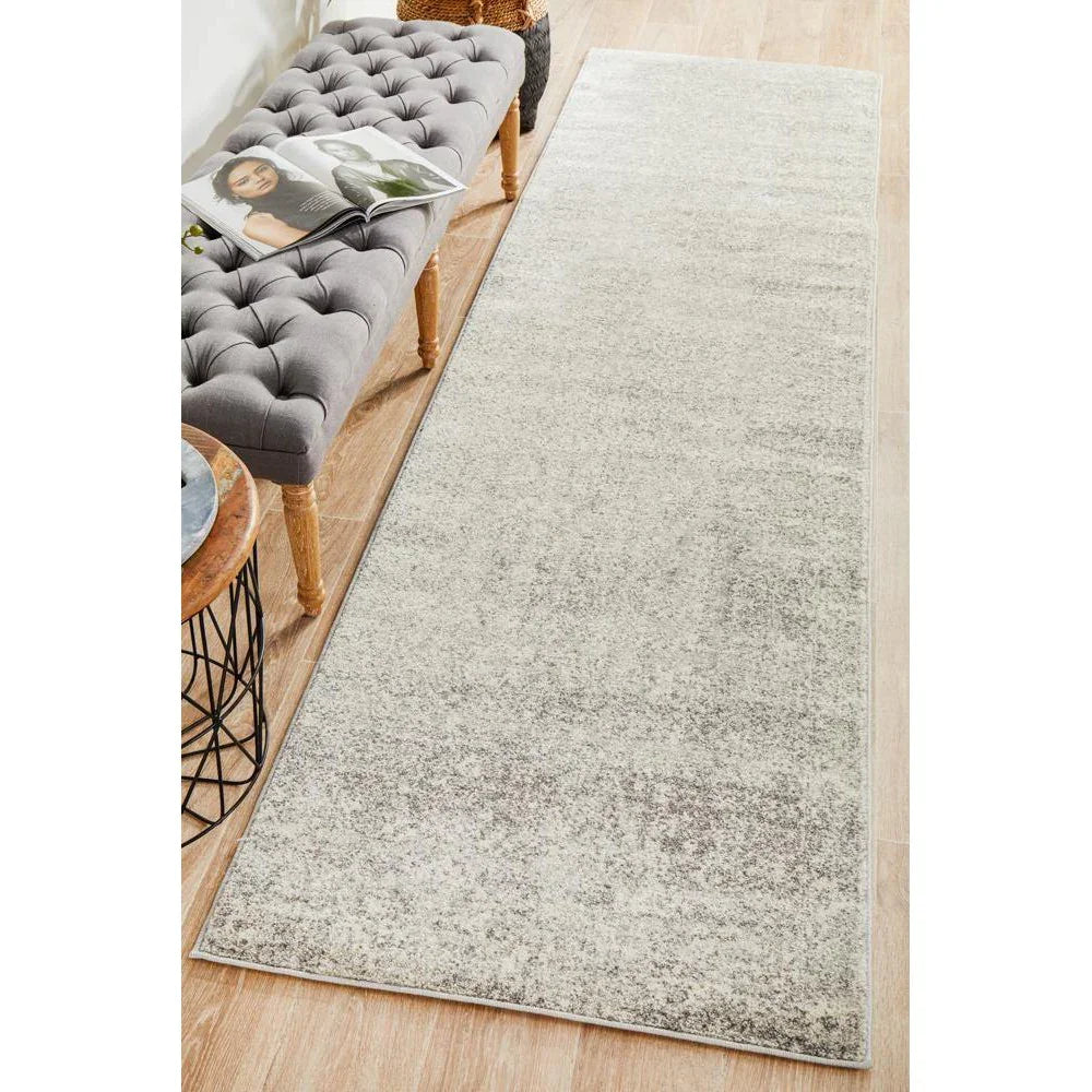Evoke Shine Silver Transitional Runner Rug - ICONIC RUGS