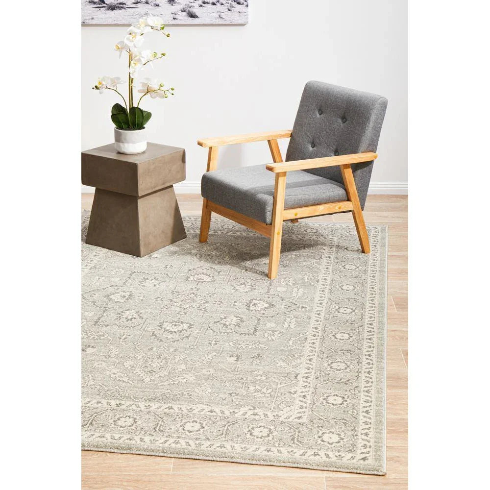 Evoke Silver Flower Transitional Rug - ICONIC RUGS