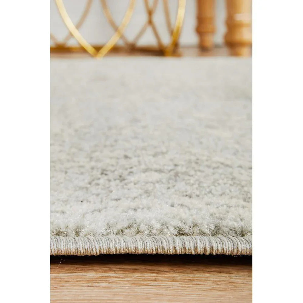 Evoke Silver Flower Transitional Runner Rug - ICONIC RUGS