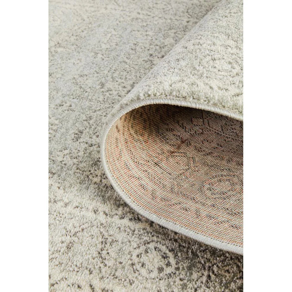 Evoke Silver Flower Transitional Runner Rug - ICONIC RUGS