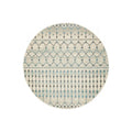 Evoke Slate White Transitional Round Rug - ICONIC RUGS