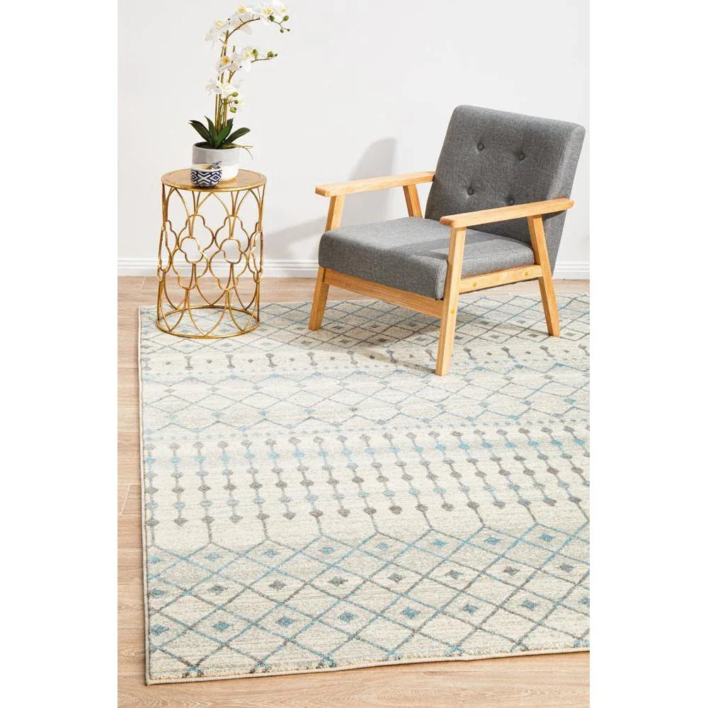 Evoke Slate White Transitional Rug - ICONIC RUGS