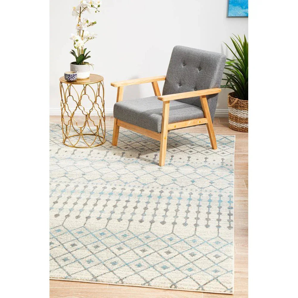 Evoke Slate White Transitional Rug - ICONIC RUGS