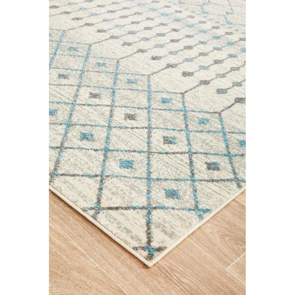 Evoke Slate White Transitional Rug - ICONIC RUGS