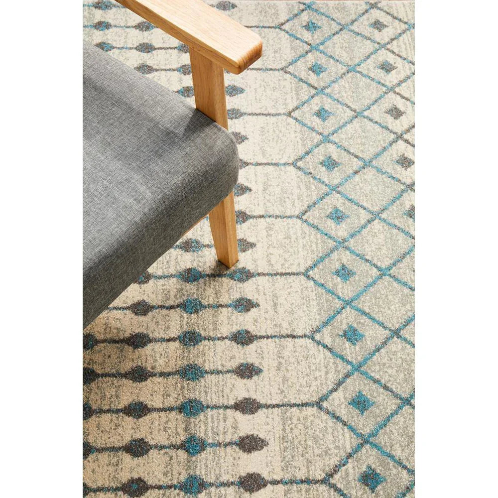 Evoke Slate White Transitional Rug - ICONIC RUGS