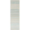 Evoke Slate White Transitional Runner Rug - ICONIC RUGS