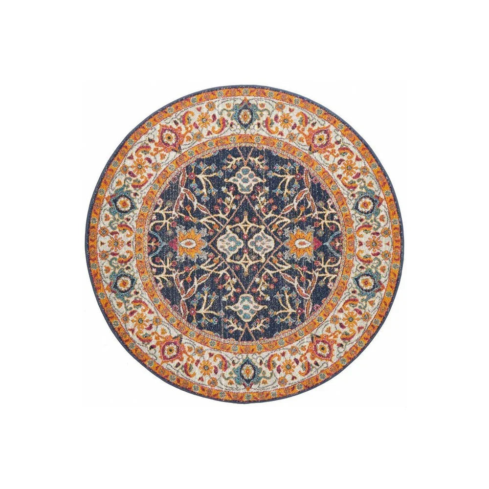Evoke Splash Multi Transitional Round Rug - ICONIC RUGS