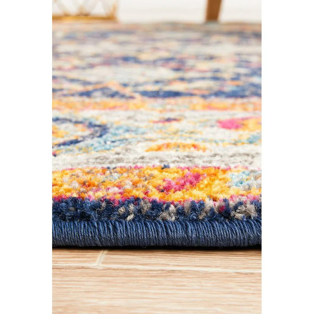 Evoke Splash Multi Transitional Round Rug - ICONIC RUGS