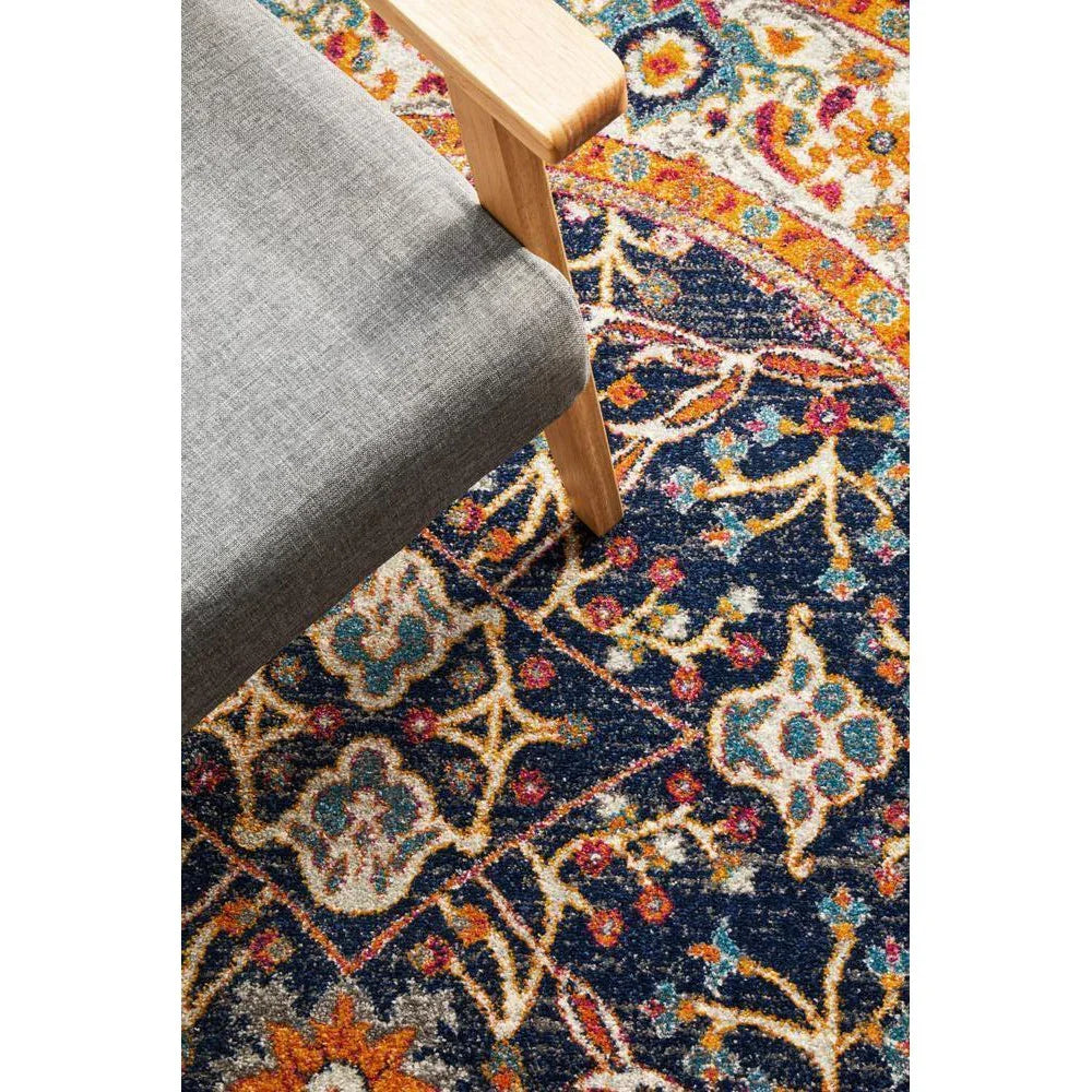 Evoke Splash Multi Transitional Round Rug - ICONIC RUGS