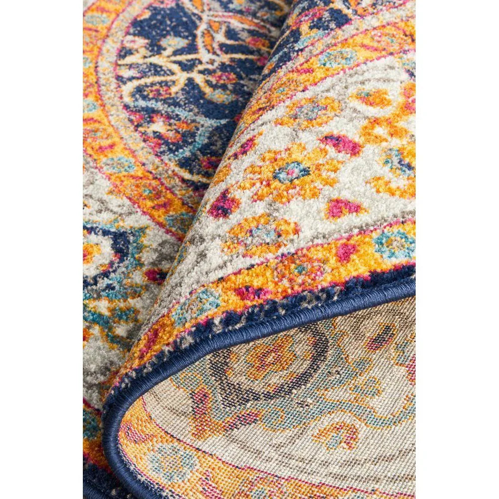 Evoke Splash Multi Transitional Round Rug - ICONIC RUGS
