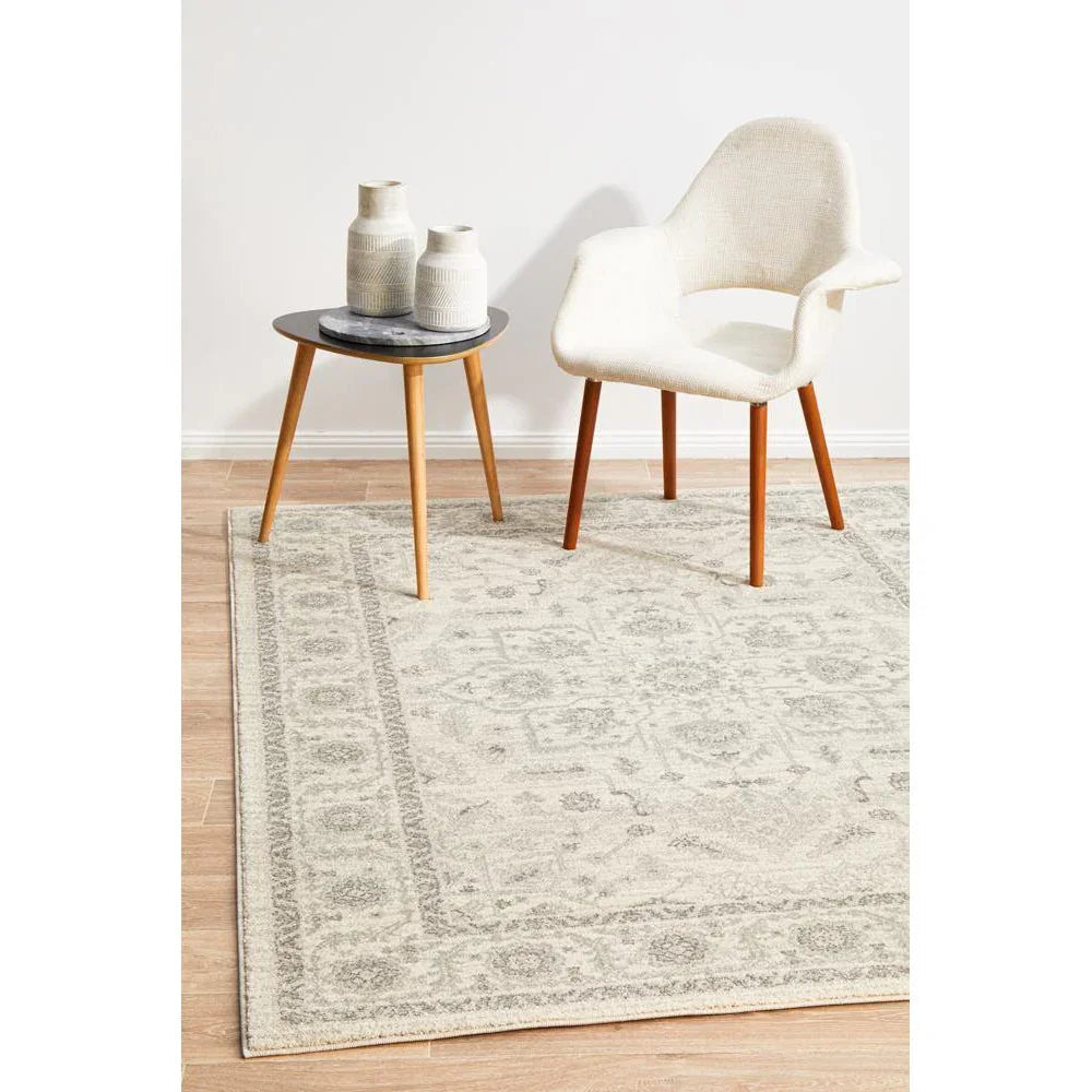Evoke Winter White Transitional Rug - ICONIC RUGS