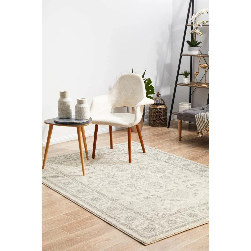 Evoke Winter White Transitional Rug - ICONIC RUGS