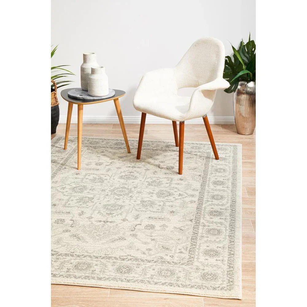 Evoke Winter White Transitional Rug - ICONIC RUGS