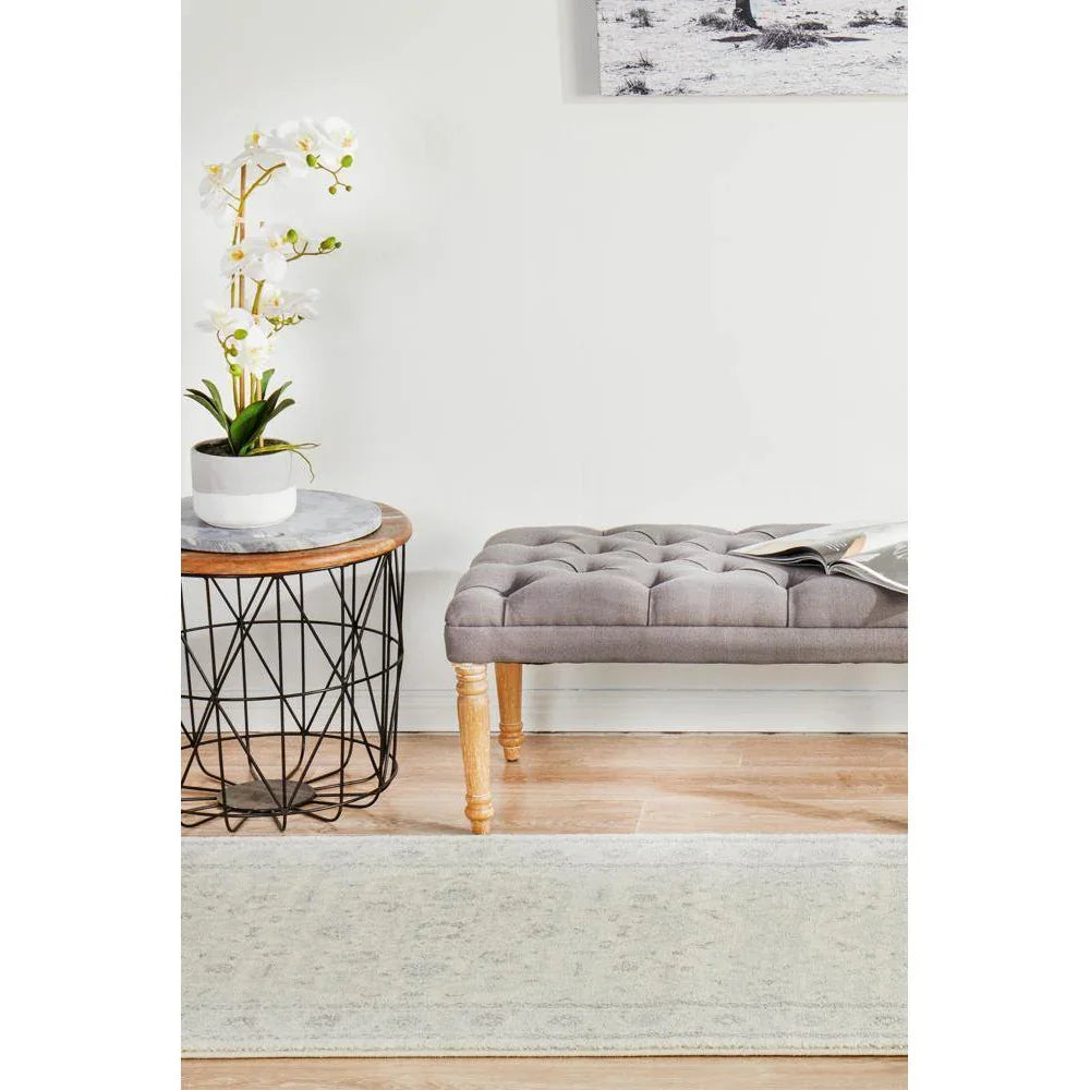 Evoke Winter White Transitional Runner Rug - ICONIC RUGS