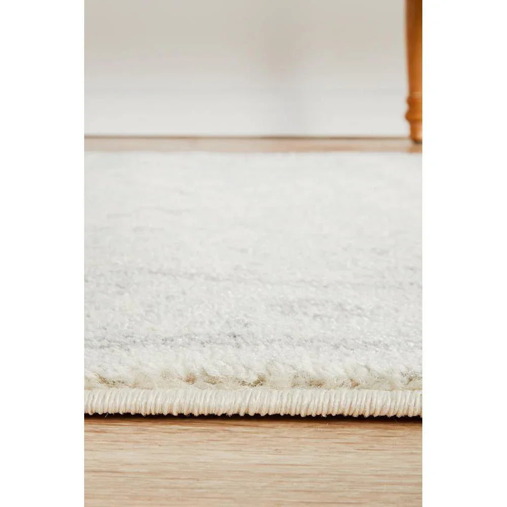 Evoke Winter White Transitional Runner Rug - ICONIC RUGS