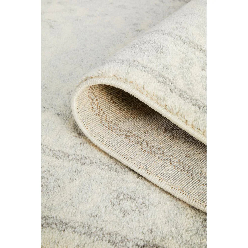 Evoke Winter White Transitional Runner Rug - ICONIC RUGS