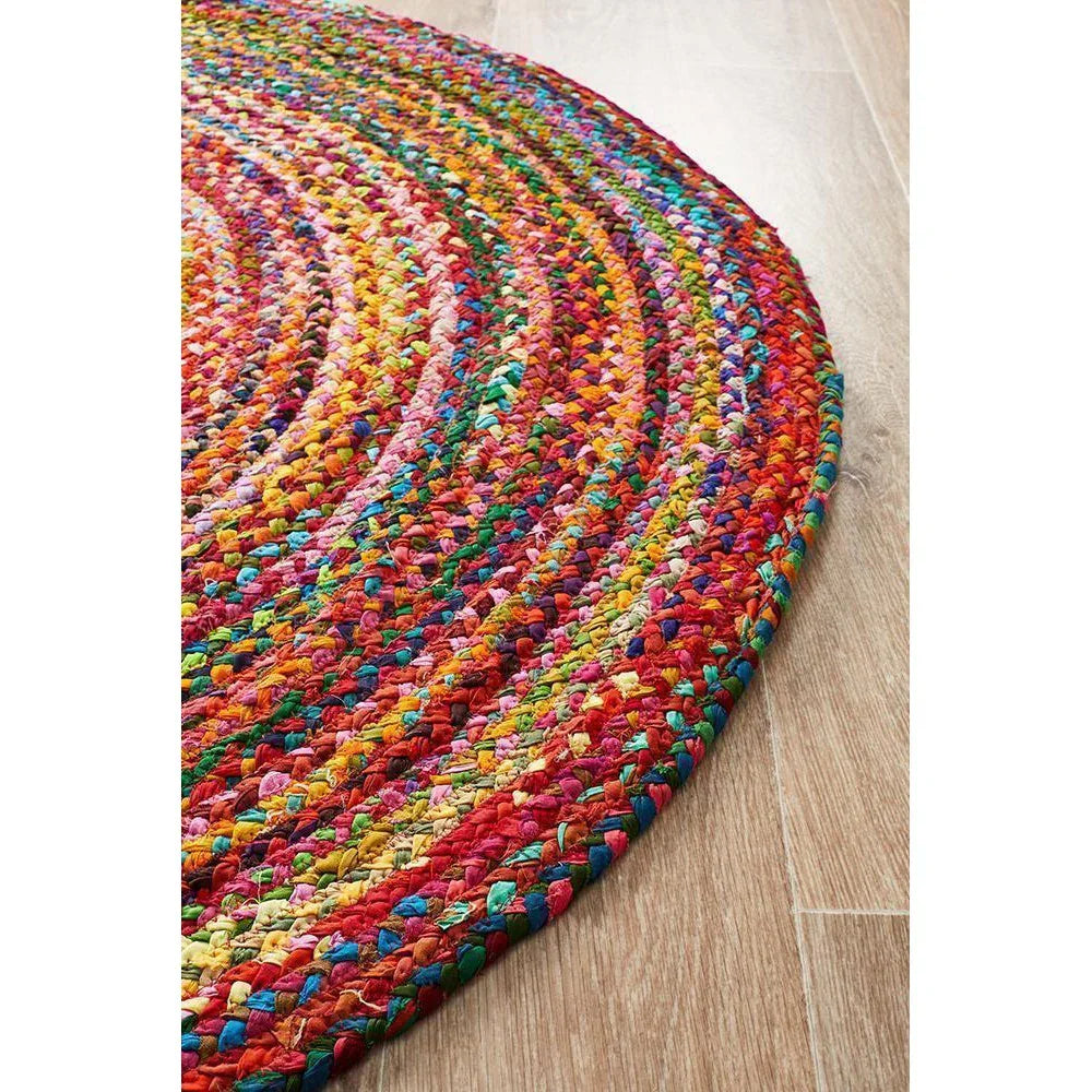 Atrium Chandra Braided Cotton Rug Multi