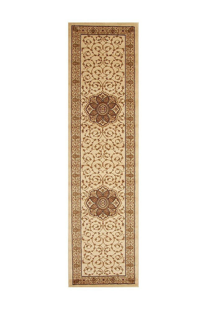 Istanbul Collection Medallion Classic Pattern Ivory Rug