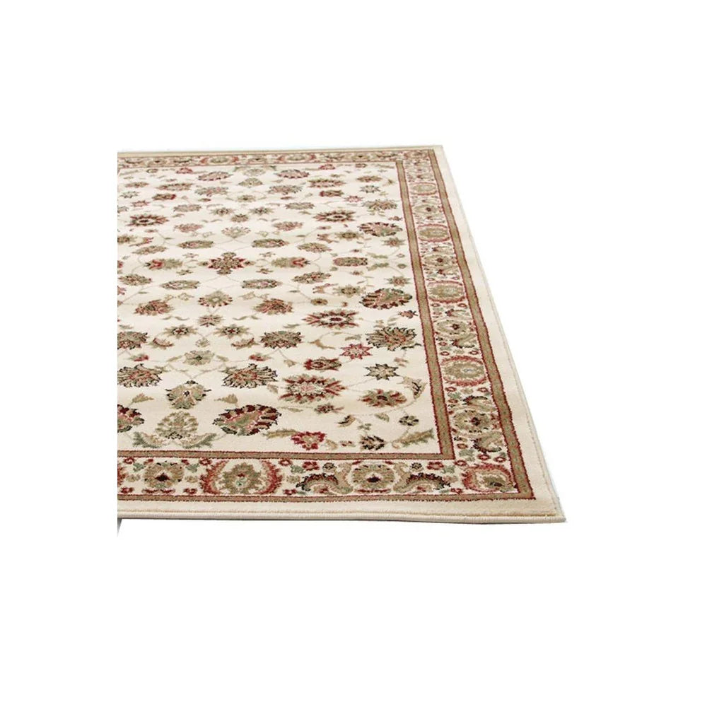 Istanbul Collection Traditional Floral Pattern Ivory Rug