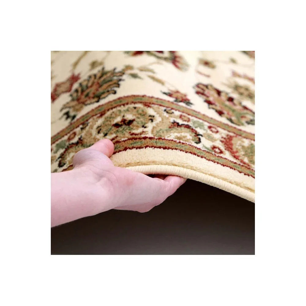 Istanbul Collection Traditional Floral Pattern Ivory Rug