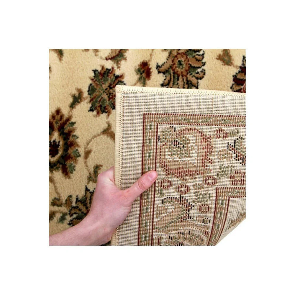 Istanbul Collection Traditional Floral Pattern Ivory Rug