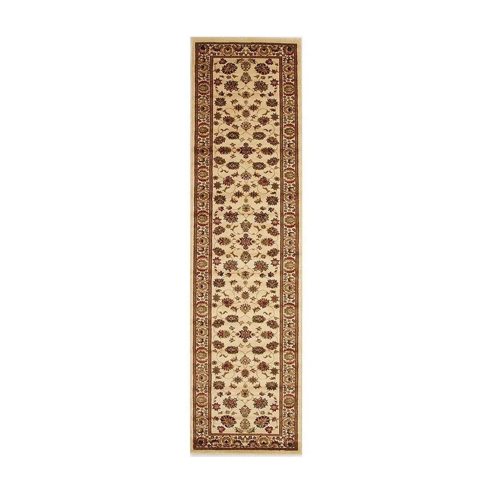 Istanbul Collection Traditional Floral Pattern Ivory Rug