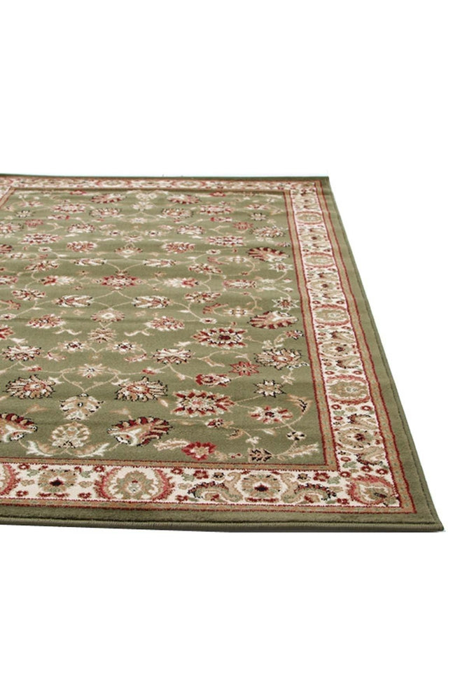 Istanbul Traditional Floral Pattern Runner Rug Green