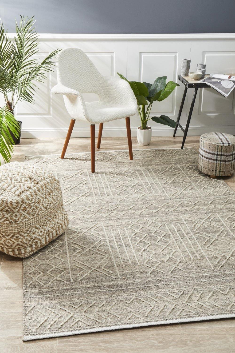 Arya Stitch Woven Rug Natural - ICONIC RUGS