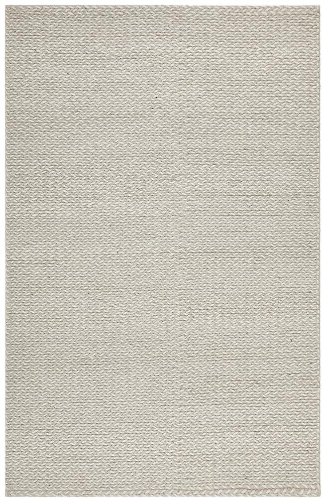 Studio Helena Woven Wool Rug Grey White - ICONIC RUGS