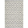 Studio Milly Textured Woollen Rug White Grey - ICONIC RUGS