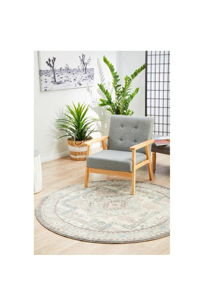 Avenue 704 Silver Round Rug - ICONIC RUGS