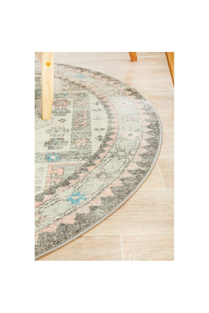 Avenue 704 Silver Round Rug - ICONIC RUGS