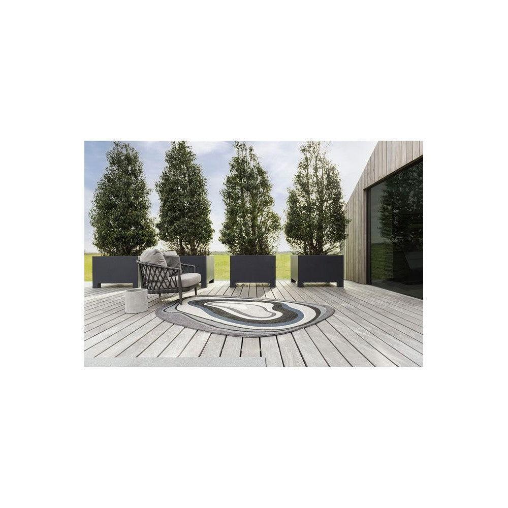 B&C Aura Grey Designer Outdoor Rug