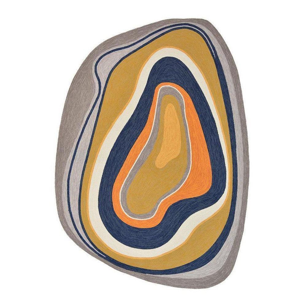 B&C Aura Ochre Designer Outdoor Rug